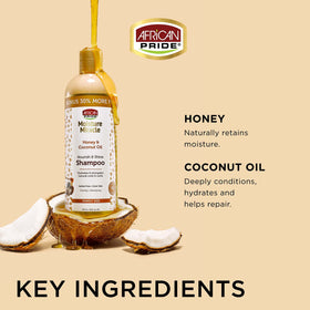 African Pride product applied to wet hair demonstrating easy cleansing and slip