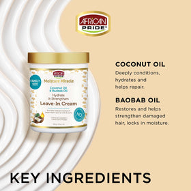 African Pride coconut and baobab ingredients displayed showing natural nourishment