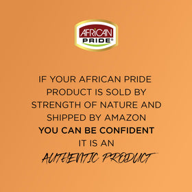 African Pride ingredients close-up showing tea tree and soybean for calming and softness