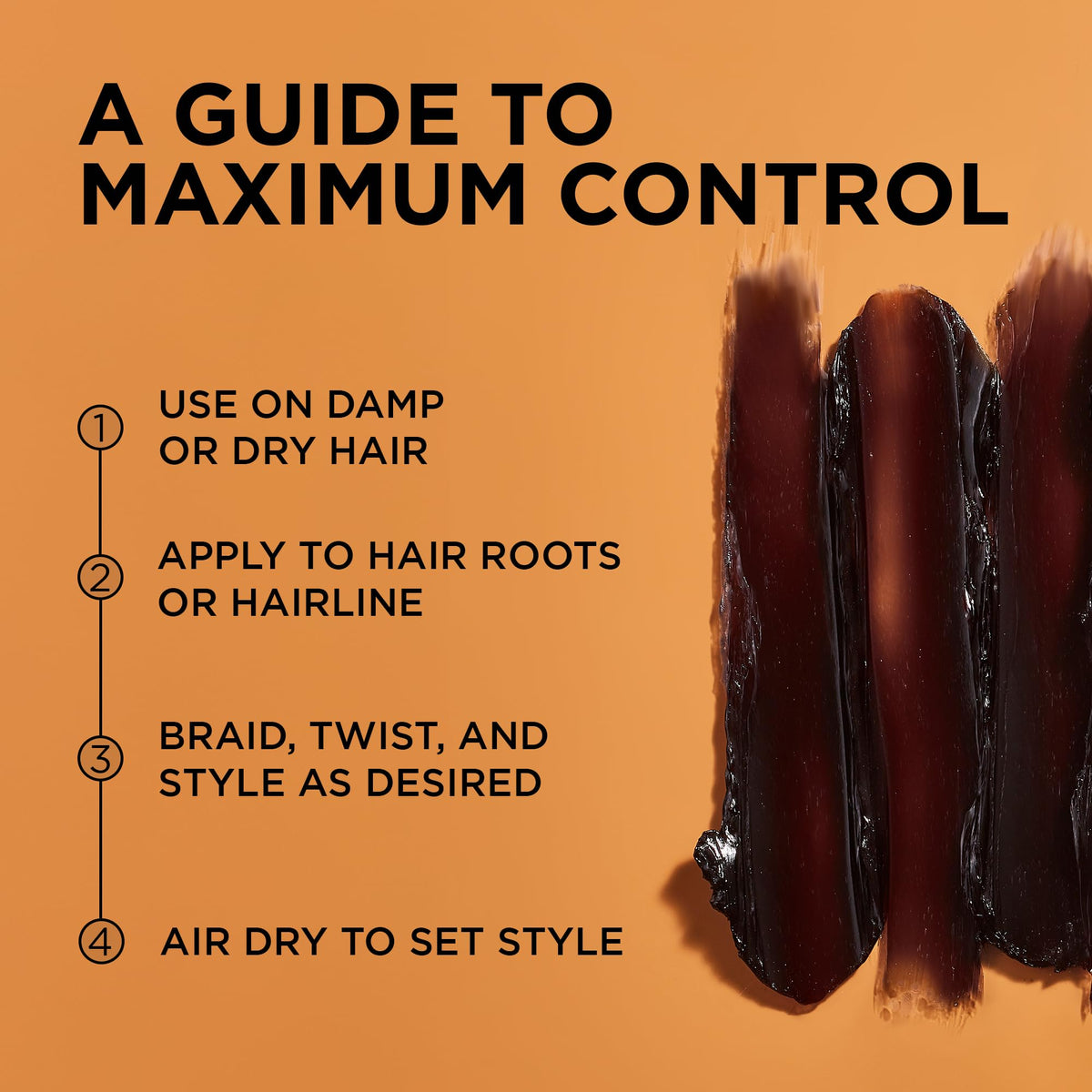 African Pride label close-up highlighting natural ingredients like black castor