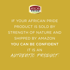 African Pride jars on bathroom shelf suggesting daily routine convenience