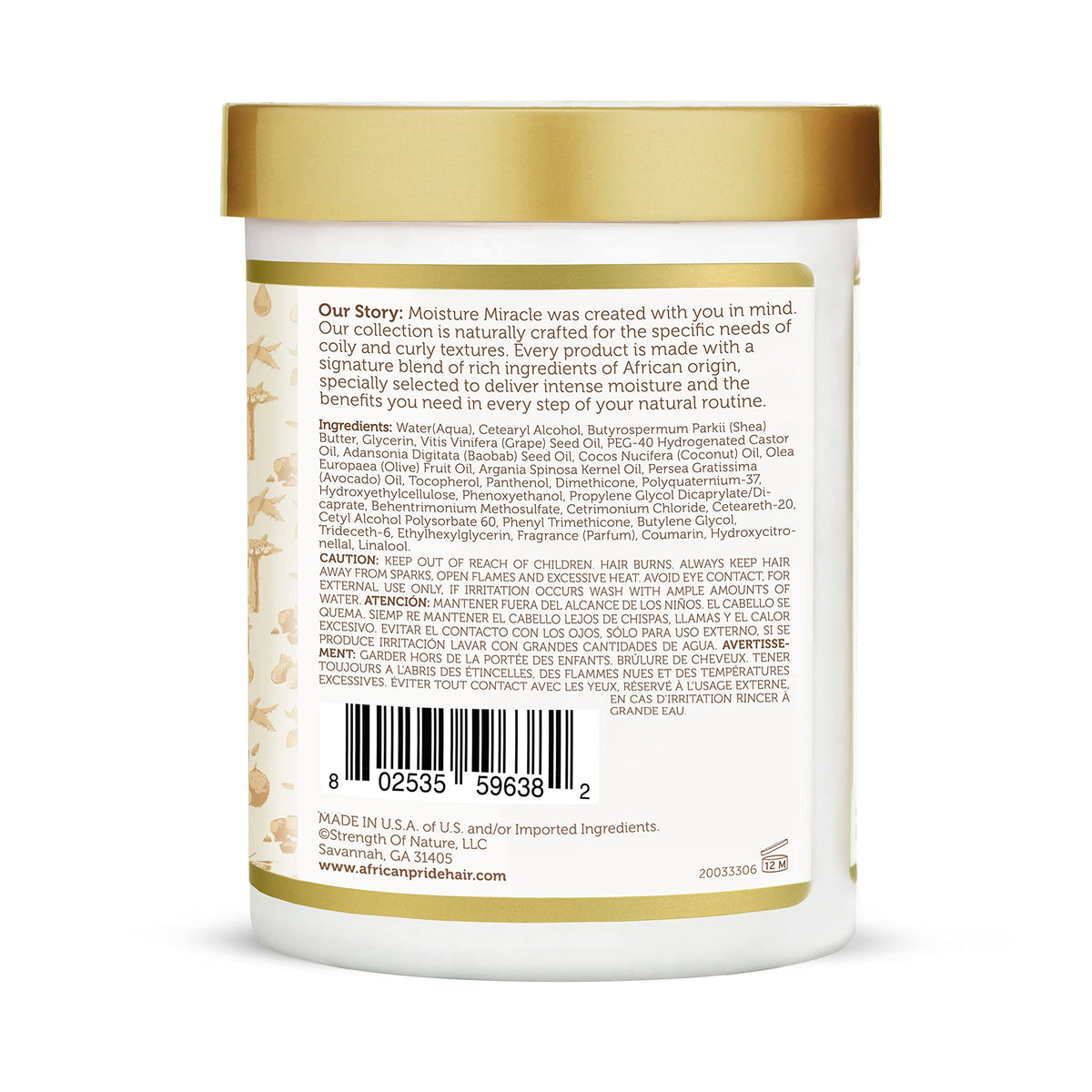 African Pride jar in a travel bag indicating portability and on-the-go hydration