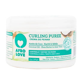 Afro Love front packaging showing 8oz curl cream for easy product ID and benefit