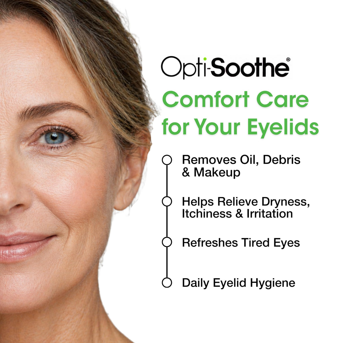 AFT Opti-Soothe single individually wrapped eyelid wipe ready for travel convenience