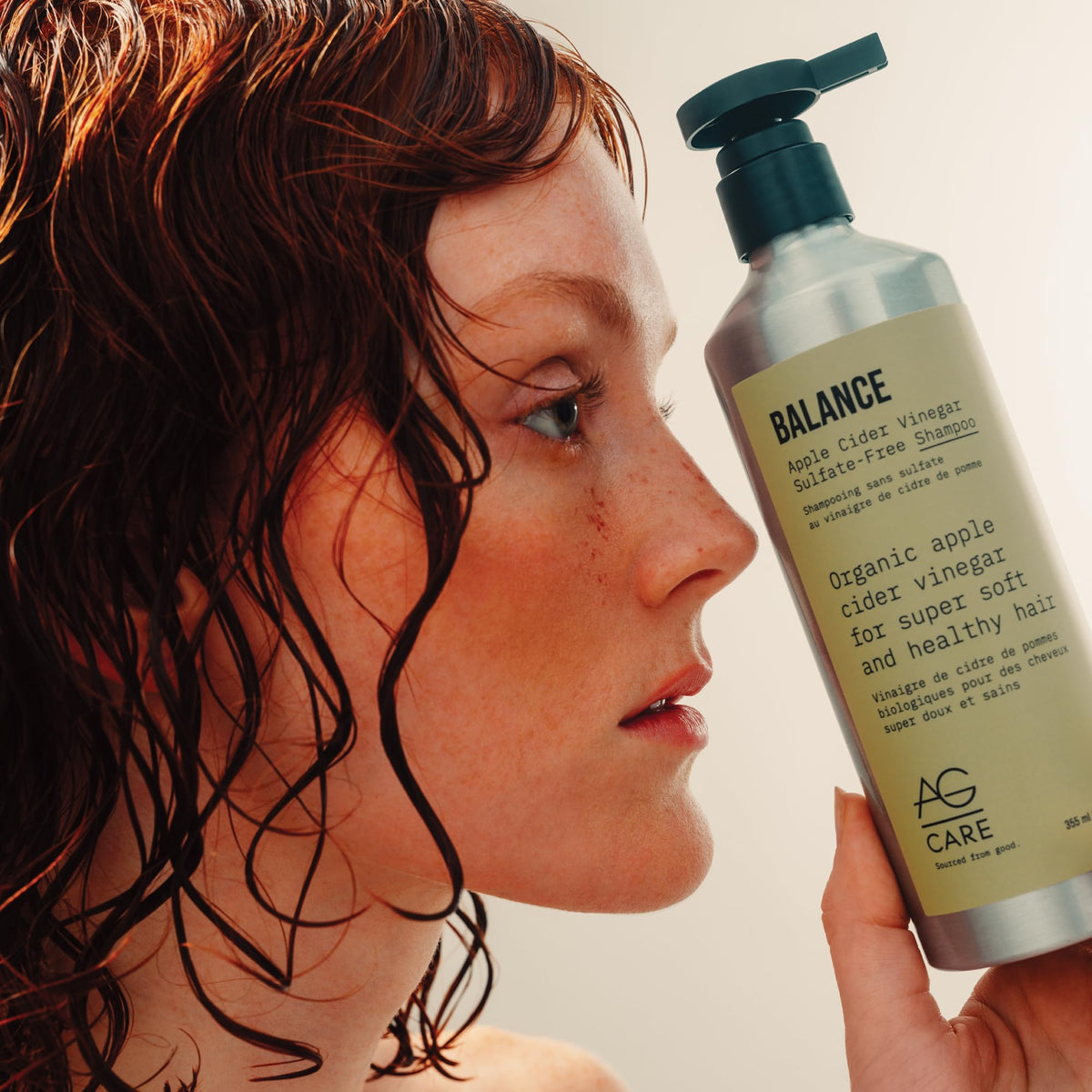 AG Care in-shower lifestyle scene showing easy application and rinse benefit