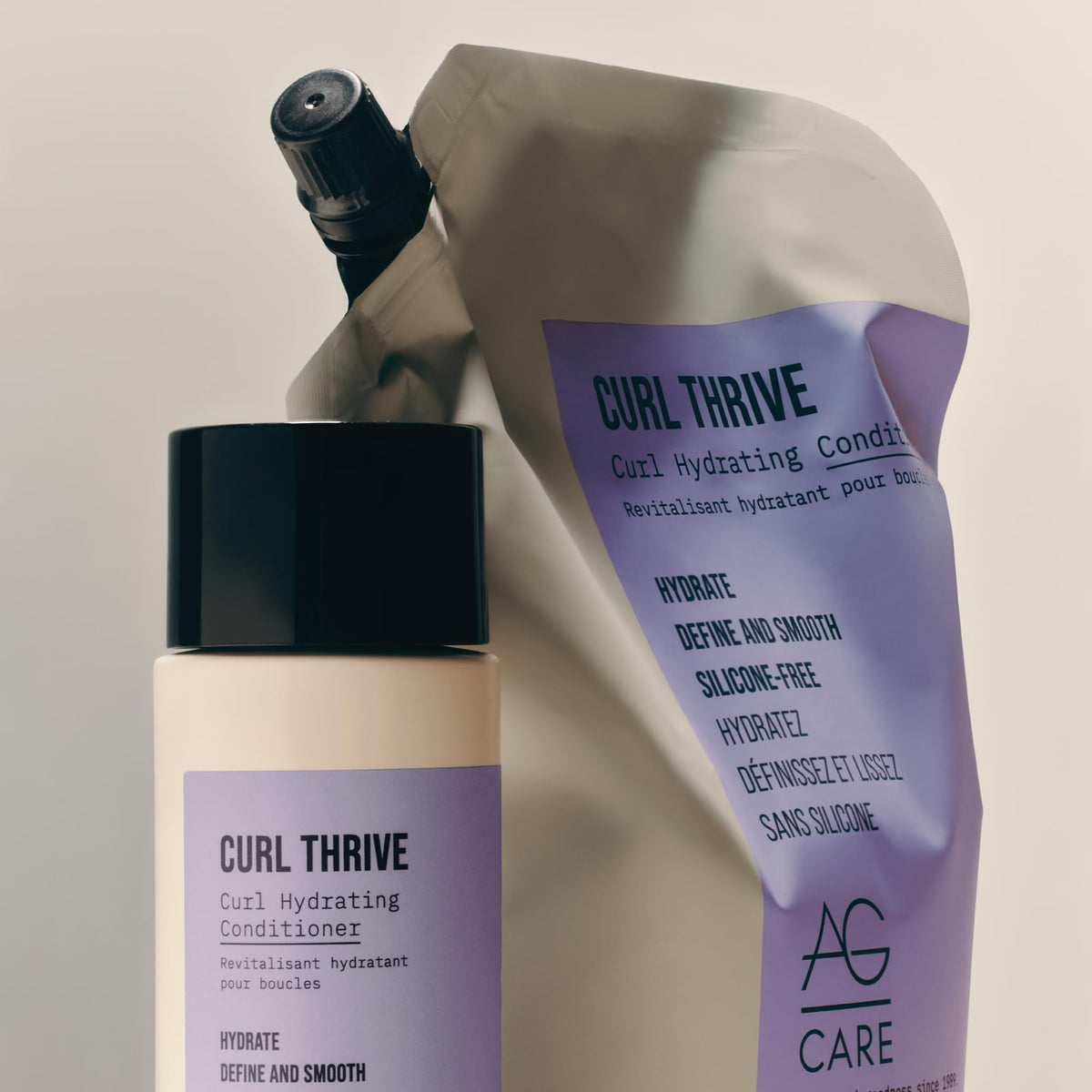 AG Care on bathroom shelf staged in lifestyle scene conveying daily routine benefits