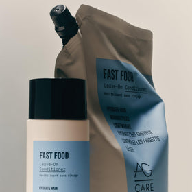 AG Care styled hair lifestyle shot showing smoother, shinier finish