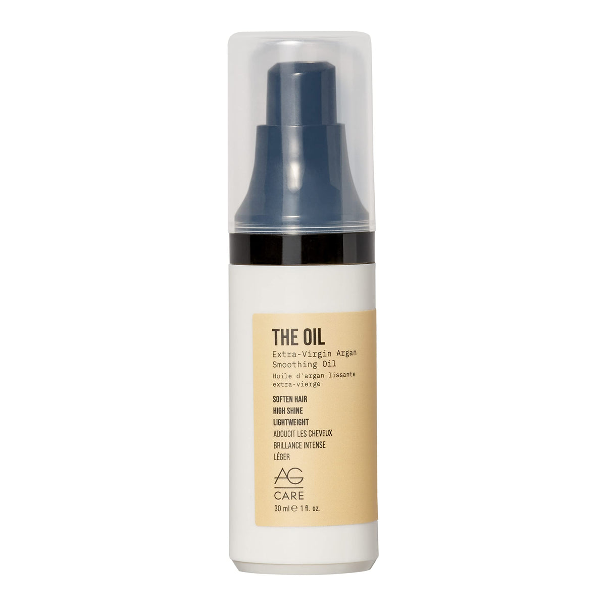 AG Care front bottle view showing compact argan oil and glossy finish