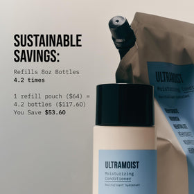 AG Care Ultramoist in bathroom lifestyle setting showing how it fits into daily hair care routine