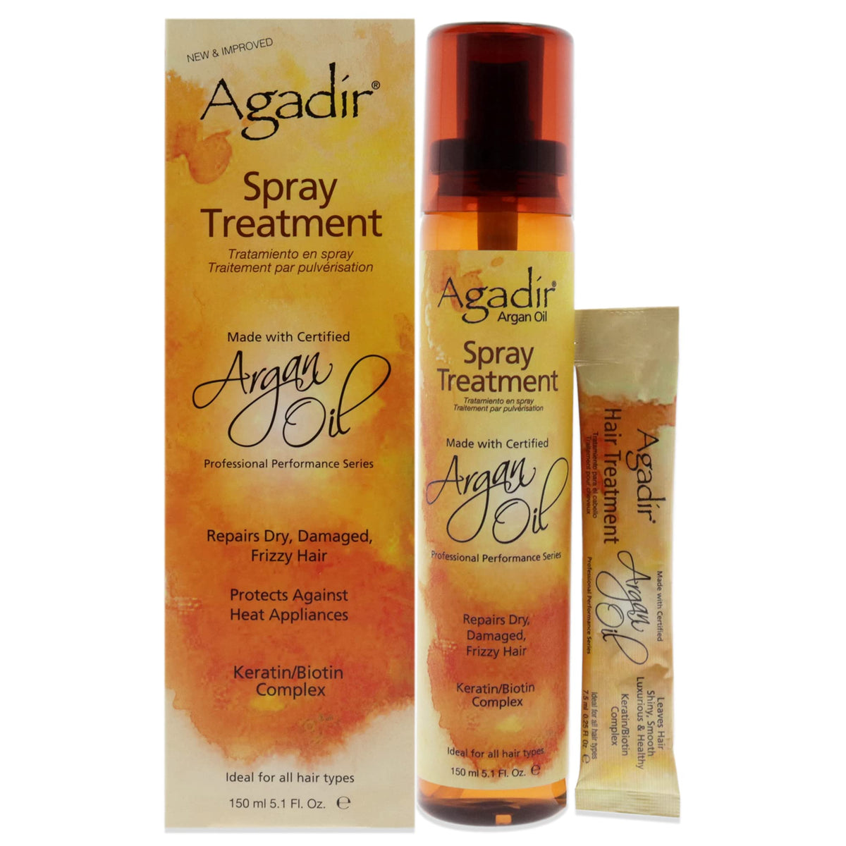 Agadir applied on hair in lifestyle shot showing smooth shine