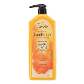 Agadir bottle front 33.8 fl oz showing label and size, conveys salon supply benefit