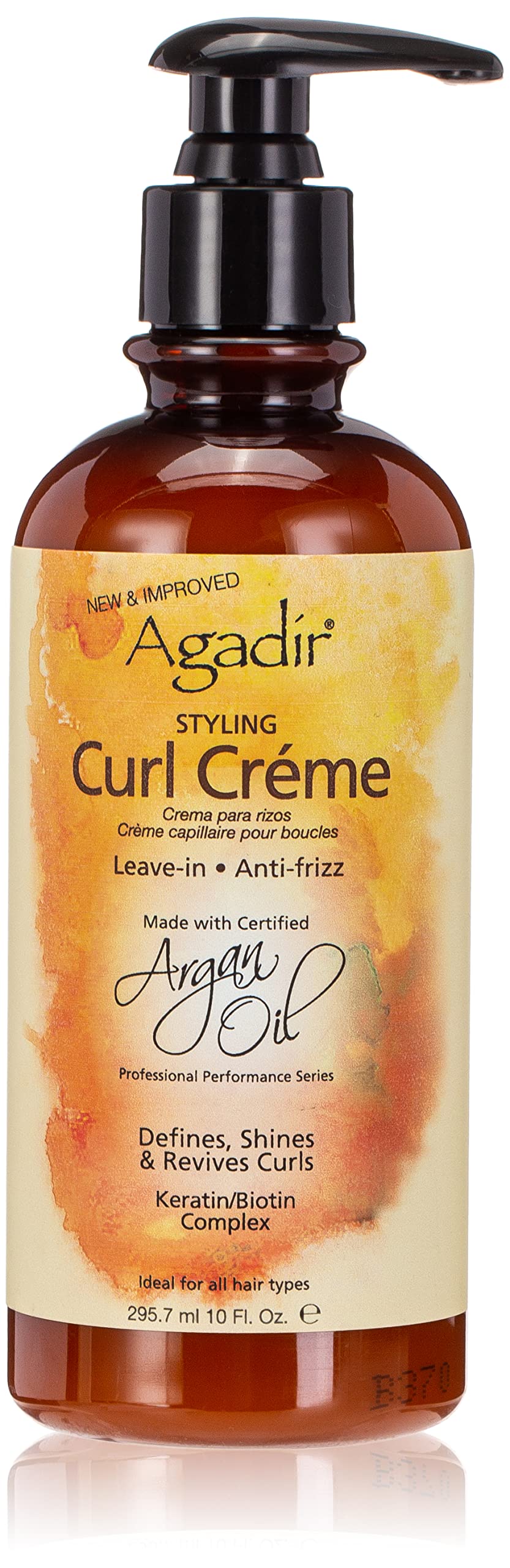 Agadir curl creme front packaging showing label and bottle benefits