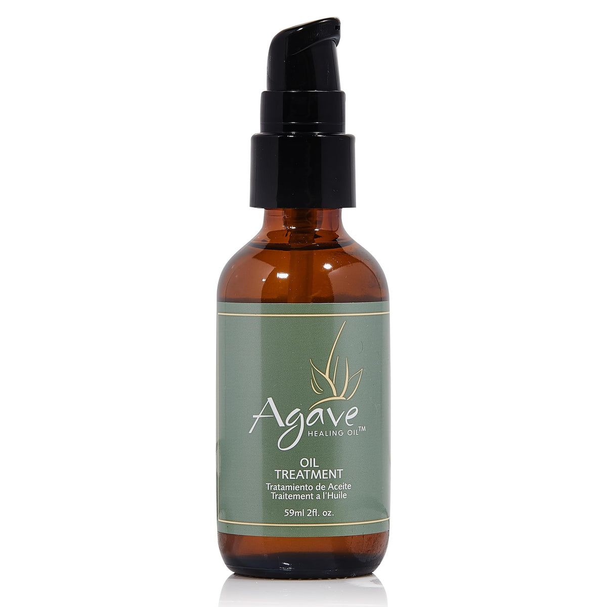 Agave Healing Oil front packaging showing bottle and label, highlights convenience
