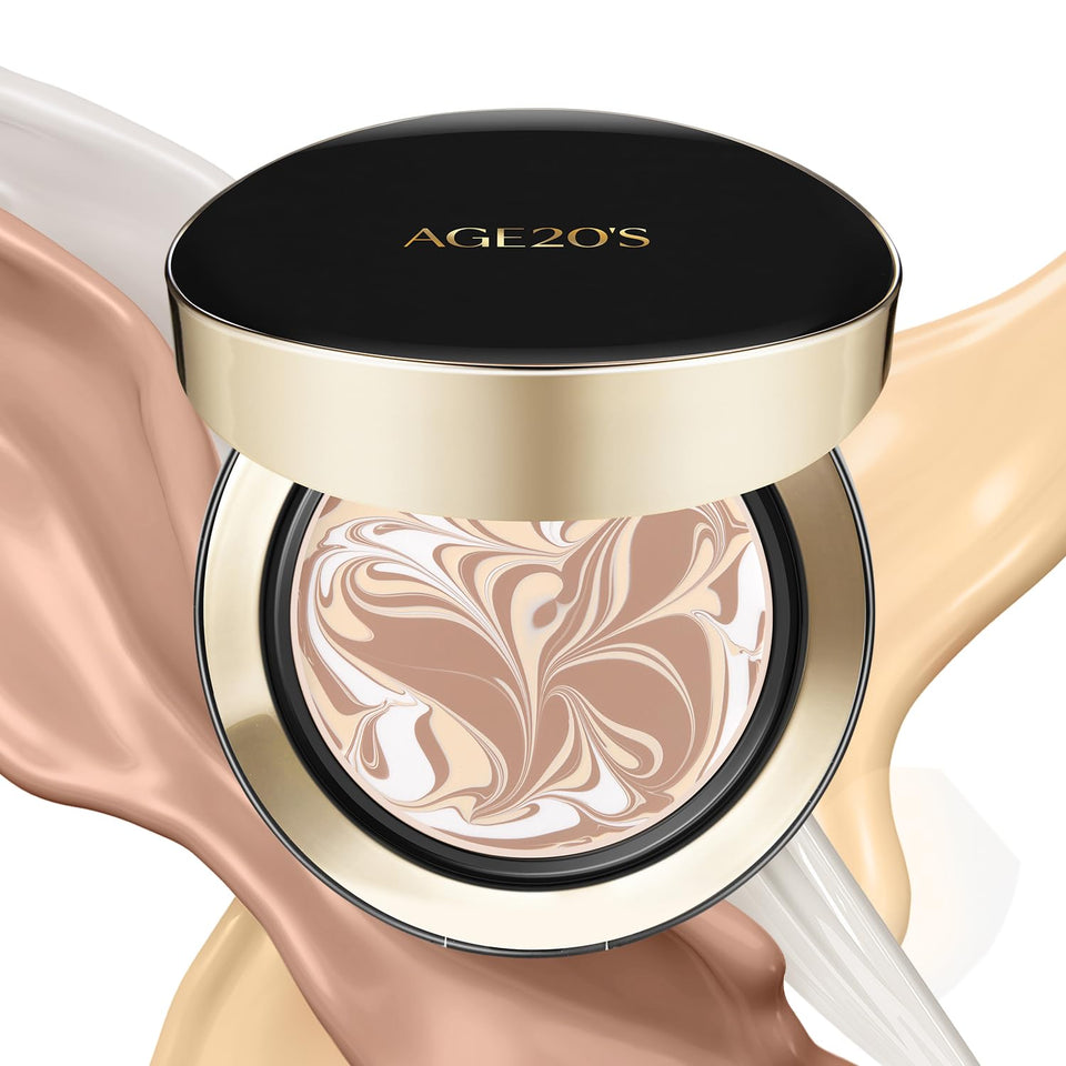 AGE20'S compact front view showing sleek packaging and sun protection