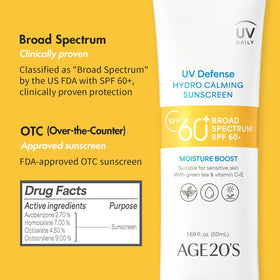 AGE20'S label with Dermatest Excellent badge for trusted tolerance benefit