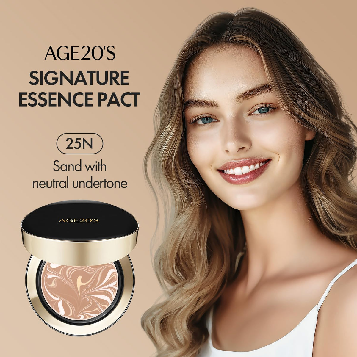 AGE20'S model wearing foundation showing luminous coverage and real-skin look