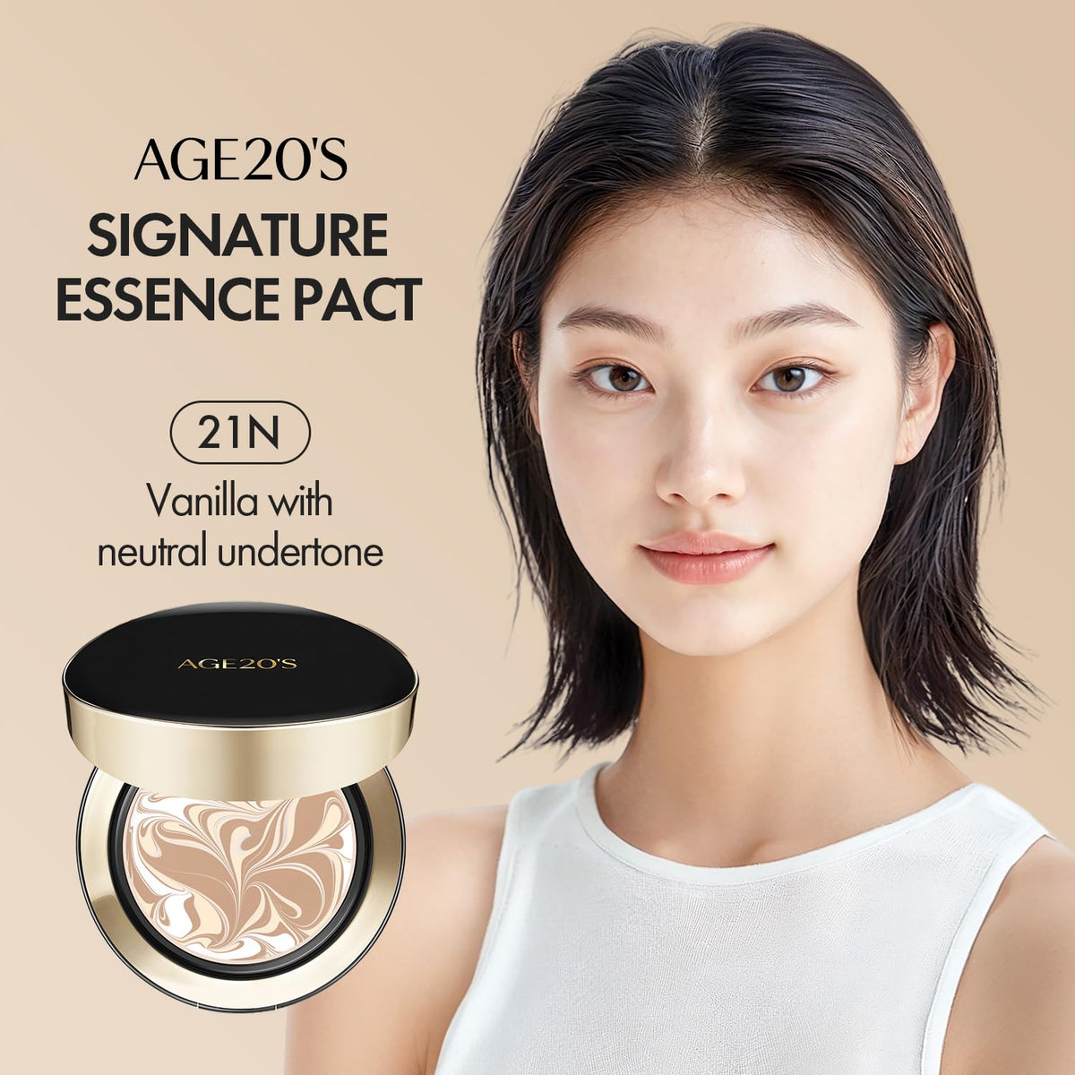 AGE20'S packaging label highlighting ingredients and SPF protection