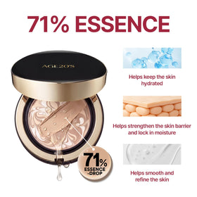 AGE20'S close-up texture of cream-balm showing dewy moisturizing finish
