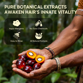 Agodafoo in-hand use on wet hair demonstrating detangling benefit
