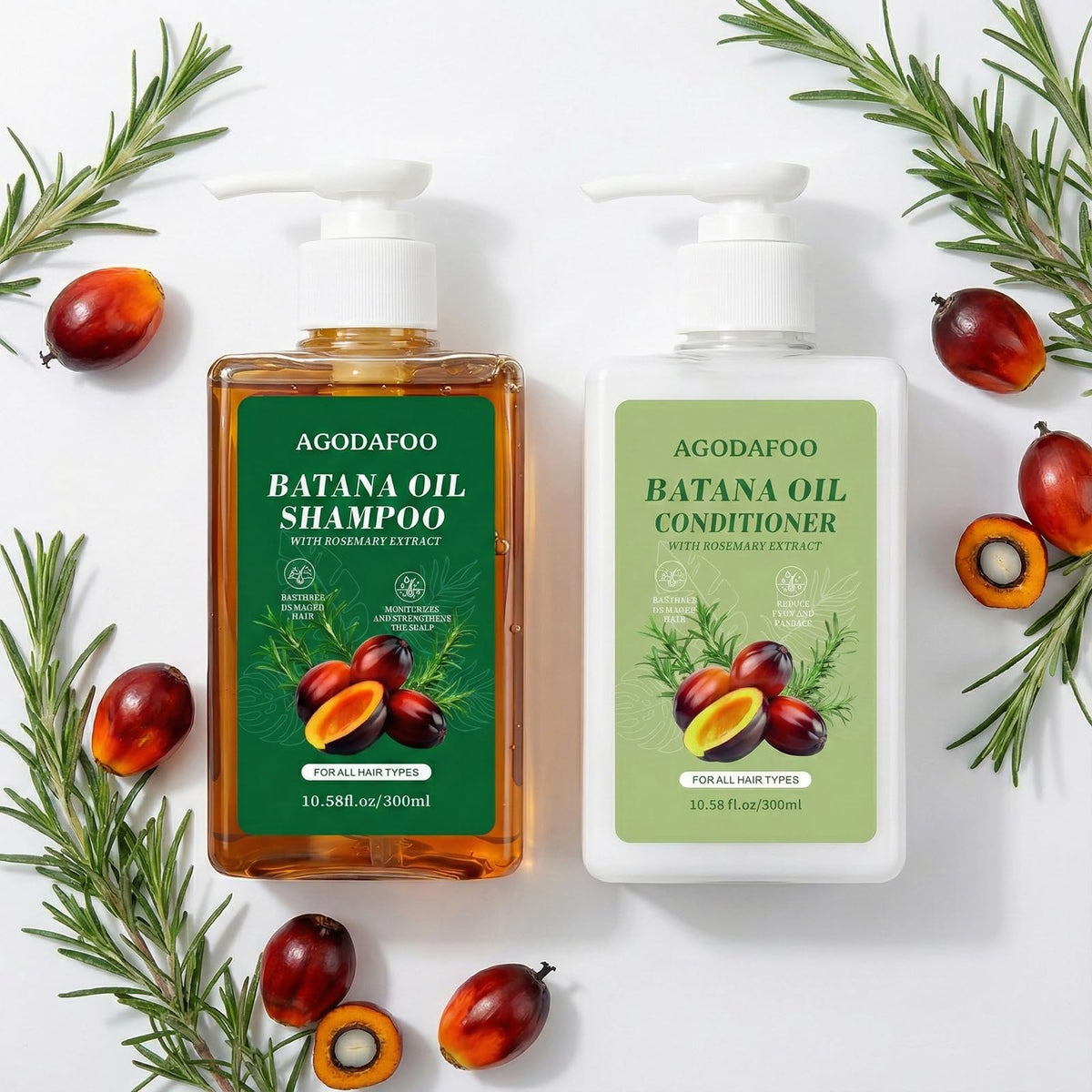 Agodafoo shampoo pump close-up highlighting gentle cleansing action