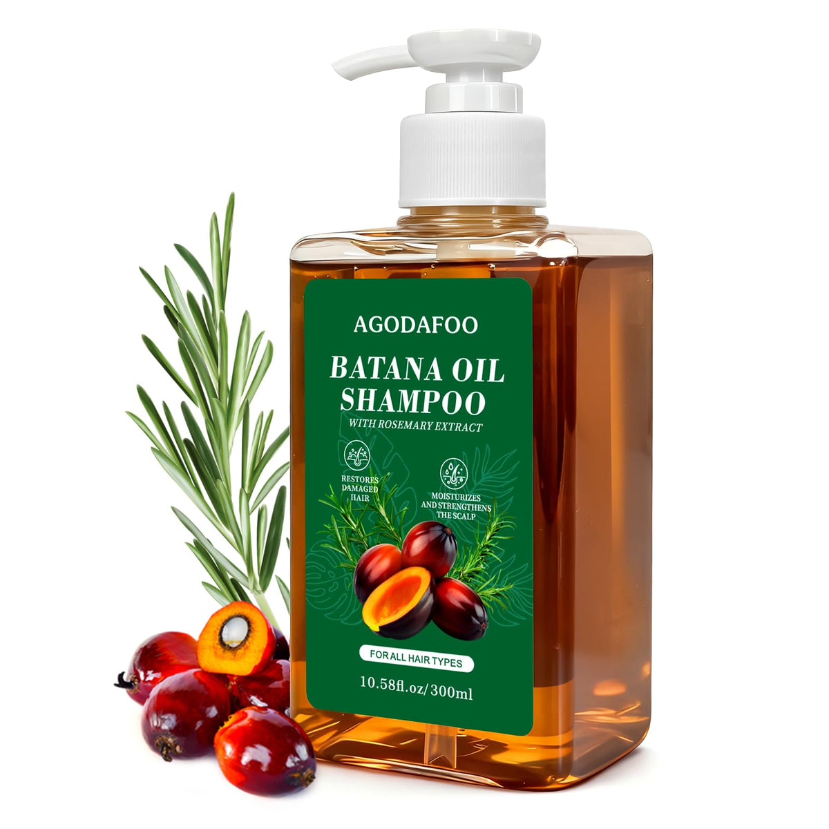 Agodafoo front packaging showing batana and rosemary benefits