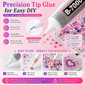 Agqbsl B7000 glue tube and label demonstrating adhesive included for secure bonding