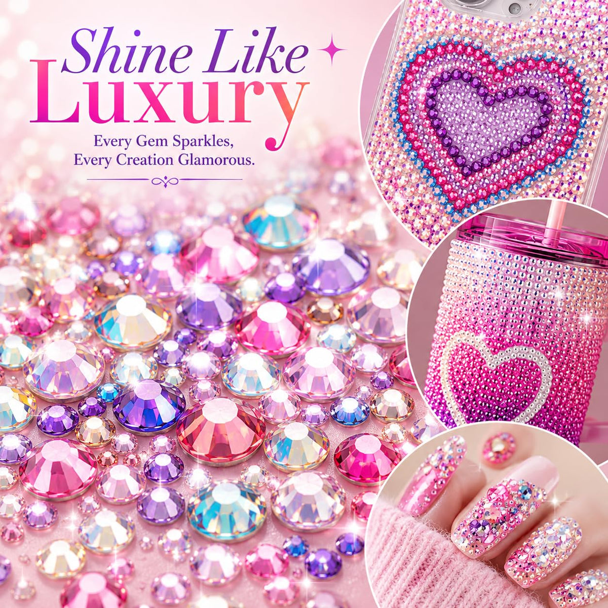 Agqbsl customized tumbler embellished with rhinestones showing decorative potential