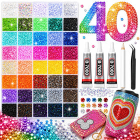 Agqbsl front packaging showing full bedazzling kit and components for instant crafting