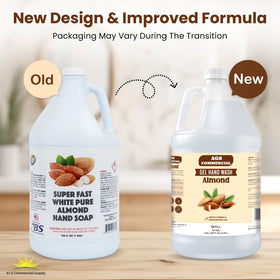 AGS Commercial Supply pouring refill into dispenser demonstrating easy refill and reduced downtime