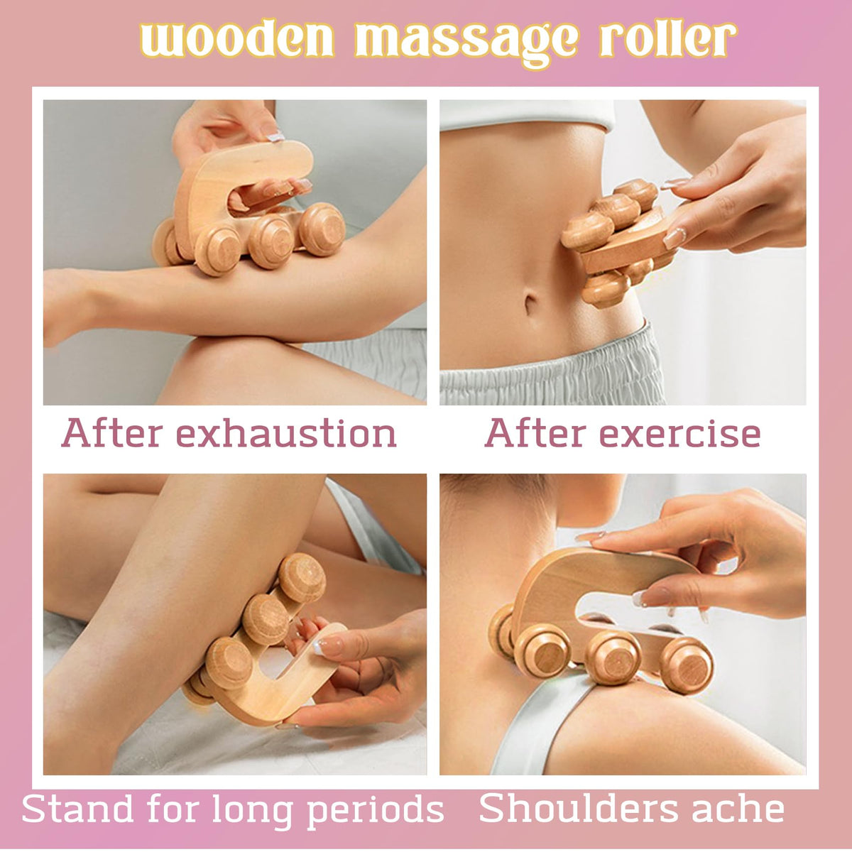 AHAGIFTREE handheld massage roller held demonstrating ease of relieving tension