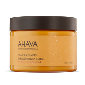AHAVA front packaging of Caressing Body Sorbet showing bottle and label for quick identification