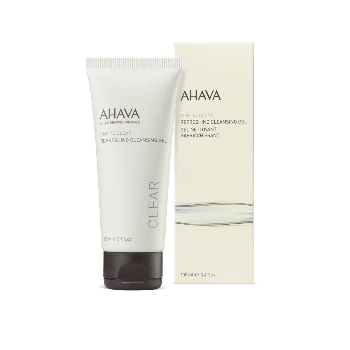 AHAVA gel dispensing from tube demonstrating easy application