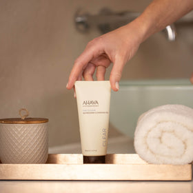 AHAVA rinsed skin after use showing refreshed, balanced appearance