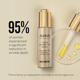 AHAVA lifestyle vanity scene with Crystal Osmoter X6 for daily skincare routine