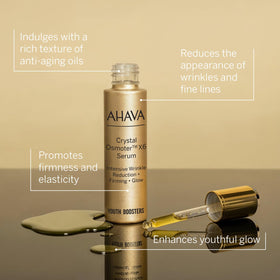 AHAVA close-up of oil texture highlighting lightweight absorption benefit