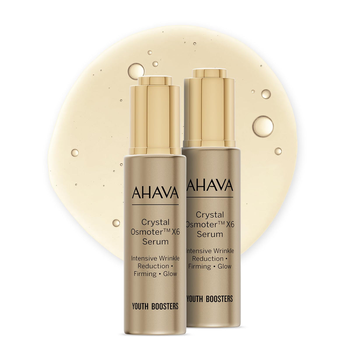AHAVA front packaging showing dual 1 fl oz serums and brand