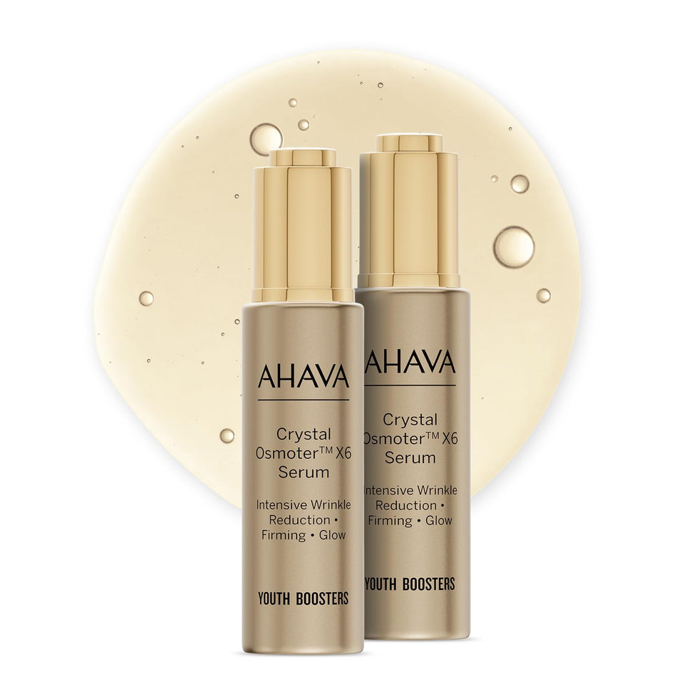 AHAVA front packaging showing dual 1 fl oz serums and brand