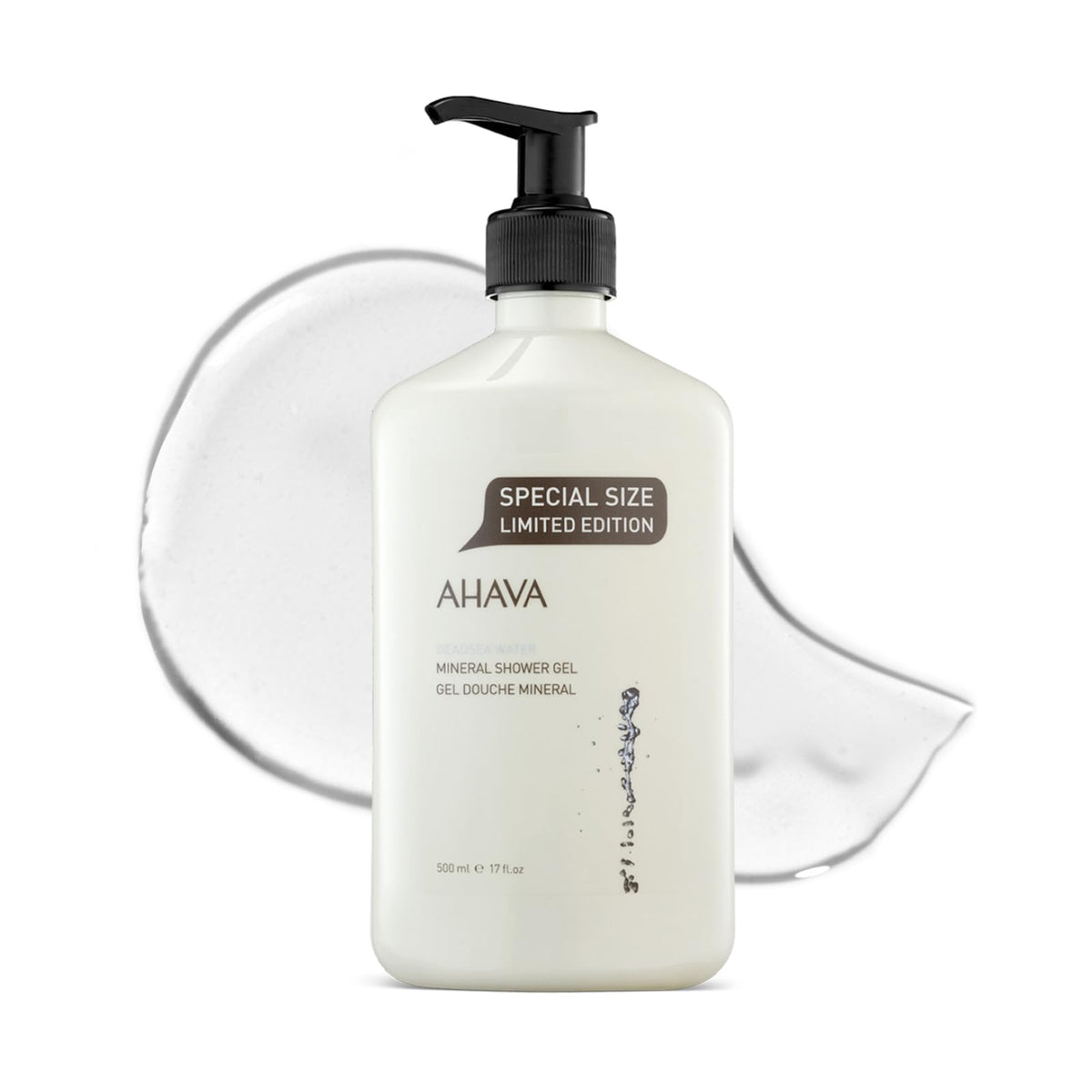 AHAVA bottle front packaging showing product name and clean design benefits