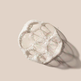 AHAVA foamy lather texture from the salt soap demonstrating gentle cleansing