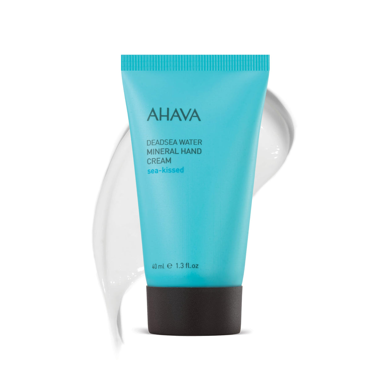 AHAVA front tube showing Sea-Kissed travel hand cream and easy-to-use cap