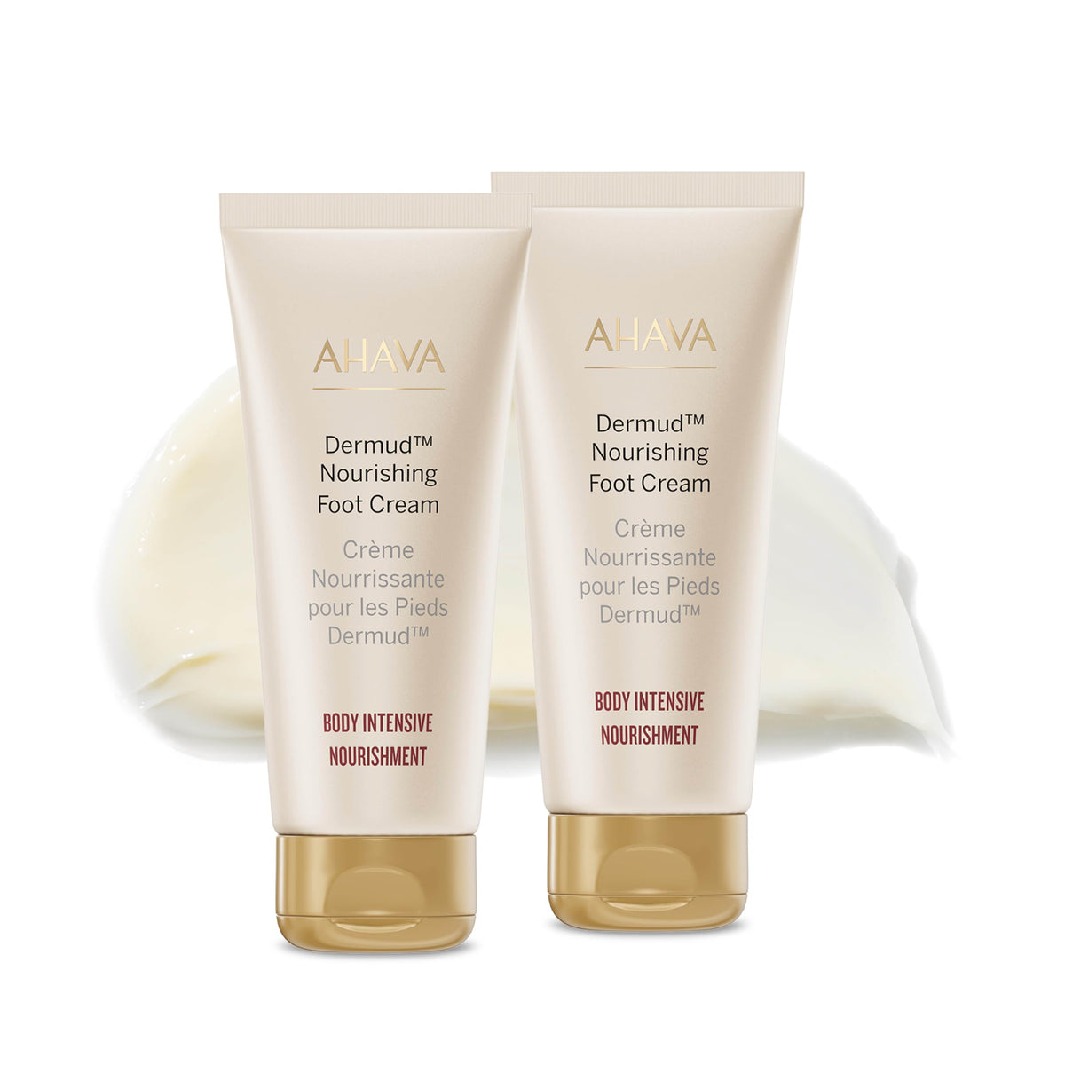 AHAVA Dermud duo front packaging showing two tubes and product benefit