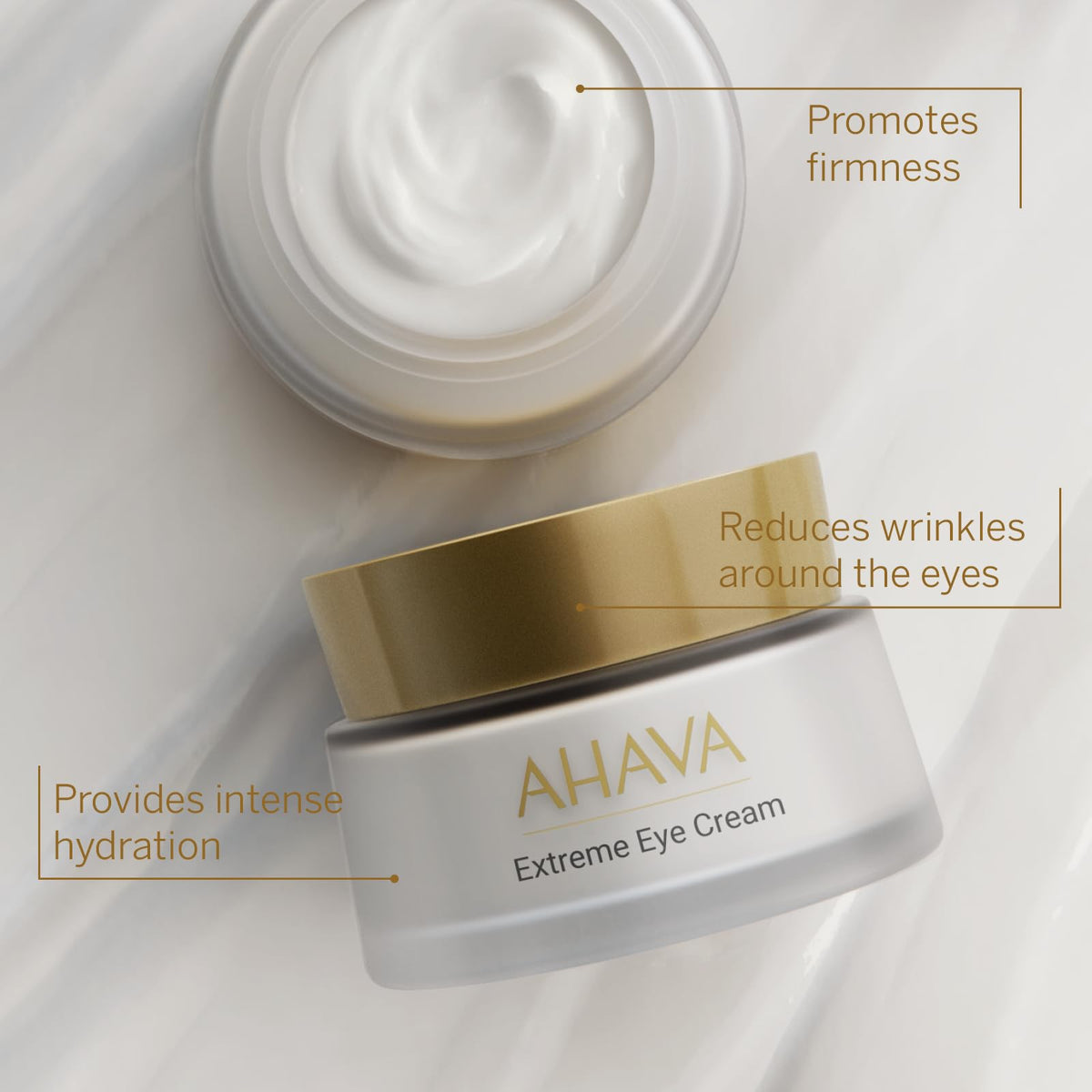 AHAVA Dead Sea minerals ingredient display emphasizing mineral-rich benefits