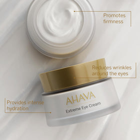 AHAVA Dead Sea minerals ingredient display emphasizing mineral-rich benefits