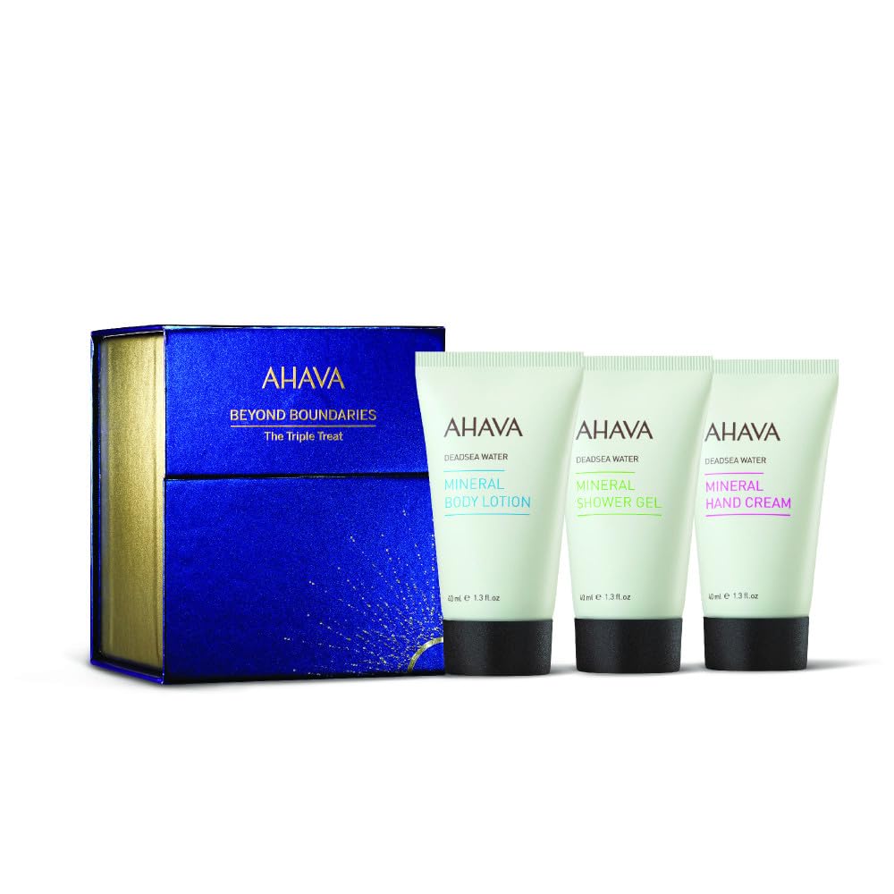AHAVA front packaging showing trio set and travel-ready convenience
