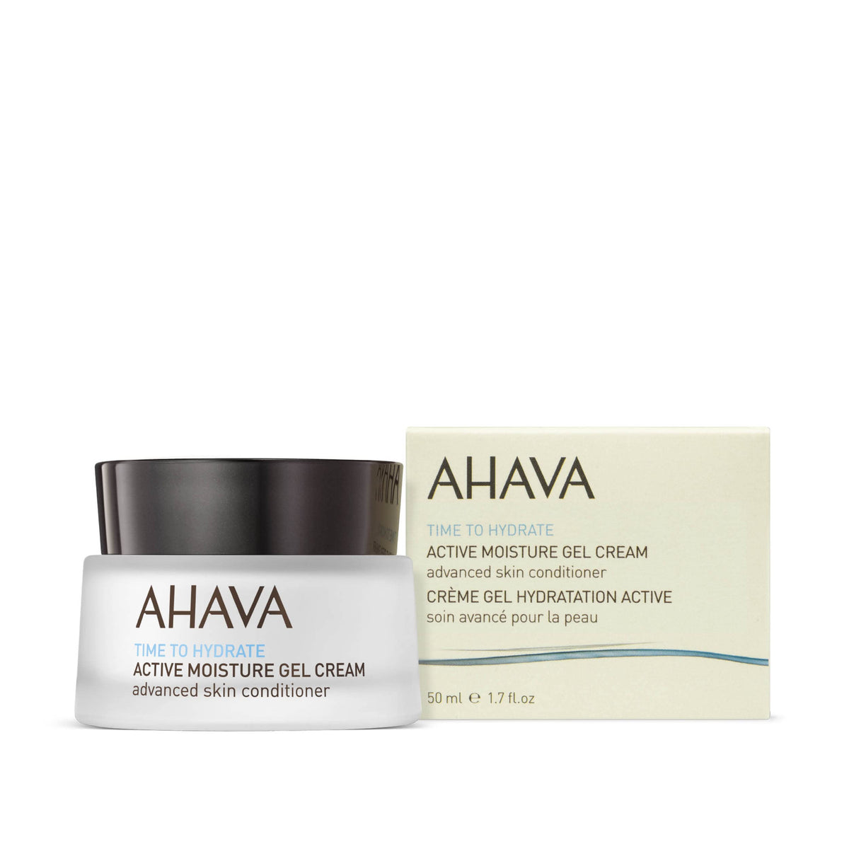 AHAVA gel-cream texture close-up highlighting lightweight hydration