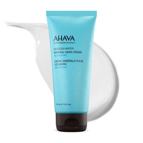 AHAVA front tube showing sea-kissed hand cream branding and travel-friendly size