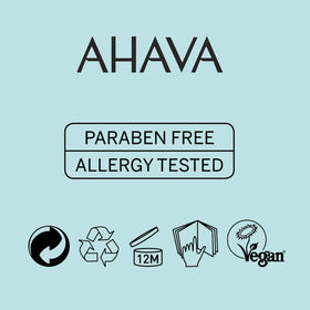 AHAVA night cream on bathroom shelf in lifestyle scene indicating evening routine benefit