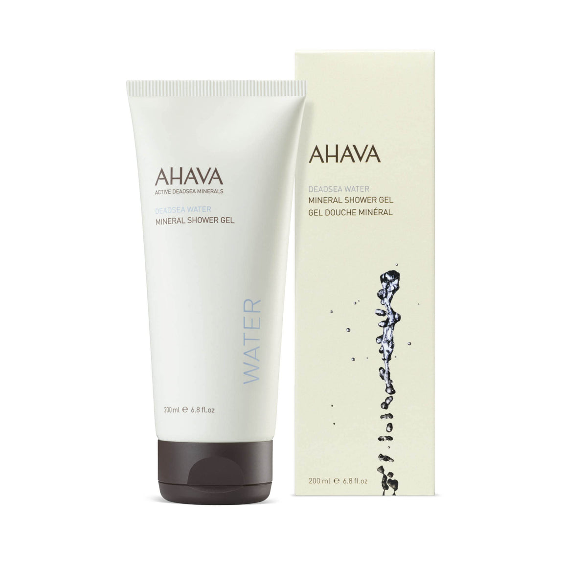 AHAVA cap and pour detail highlighting easy dispensing benefit