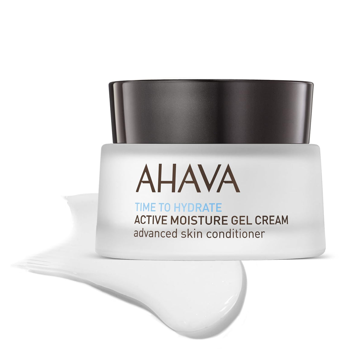 AHAVA Time To Hydrate front jar showing clean design and brand identity