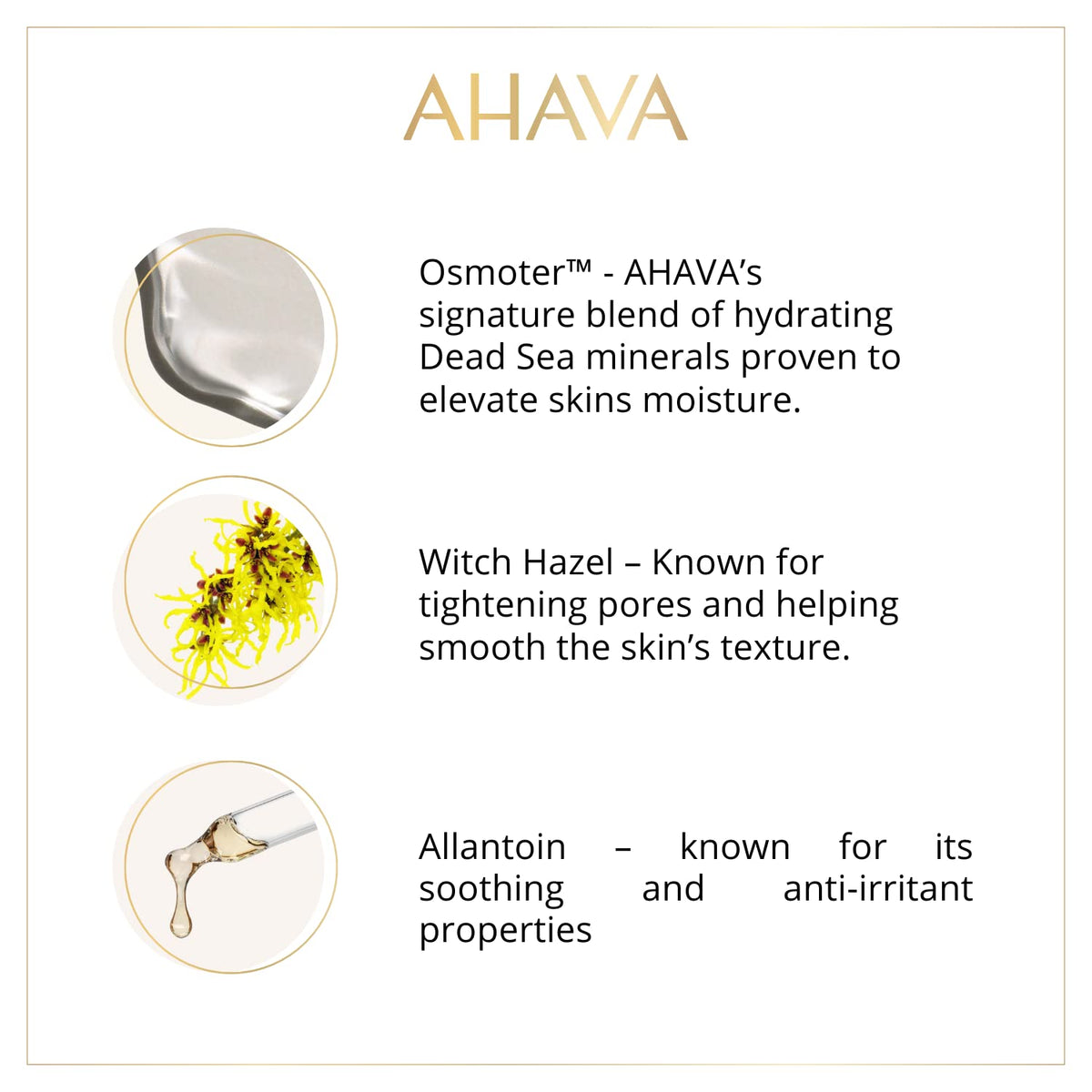 AHAVA tube cap and nozzle detail for easy, controlled dispensing
